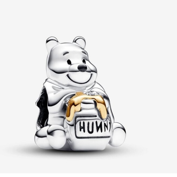 Pandora Disney 100th Anniversary Winnie the Pooh Lab-grown Diamond Charm - Picture 1 of 9